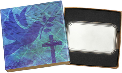 SilverTowne Natural Kraft Paper Gift Box with Religious Box Sleeve